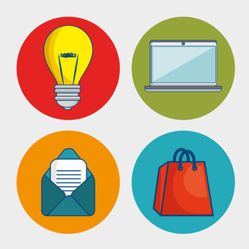 digital marketing technology icon vector illustration design