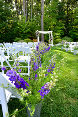 outdoor wedding set up © annmarie