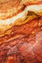 Red vivid rock wall