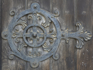 Wrought ironwork on Saint James Church in Jihlava, Czech Republic