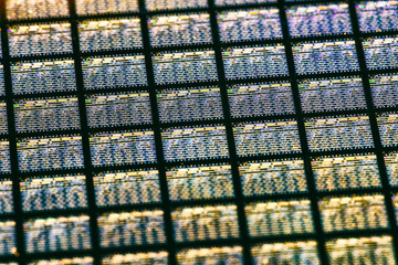 Detail of Silicon Wafer Containing Microchips