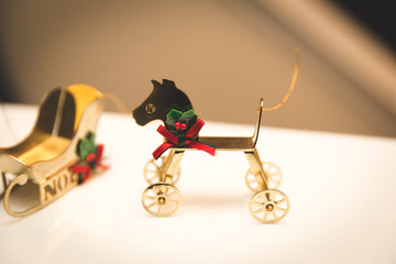 Toy Horse and Sleigh Christmas Tree Ornament