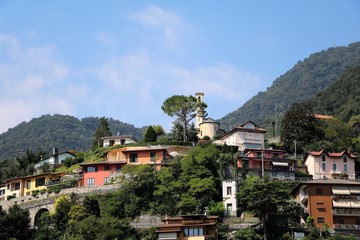 Fototapeta na wymiar Argegno at Lake Como, Lombardy Italy
