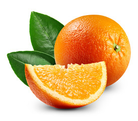 Ripe orange isolated
