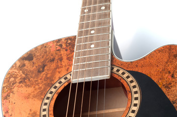 Obraz premium Acoustic guitar close-up