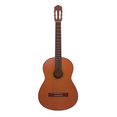 Naklejka premium realistic acoustic guitar 3d illustration