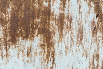 Detail of the old painted metal surface with clear structure, closeup