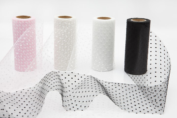 Large Ribbon rolls -polka dotted