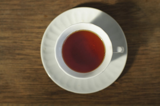 cup of hot black tea