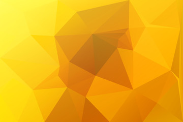 Bright golden yellow low poly background