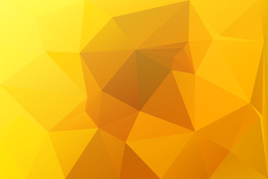 Bright golden yellow low poly background