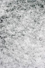 Ice crystals on glass window