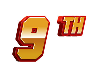 9th celebration event number for poster or invitation