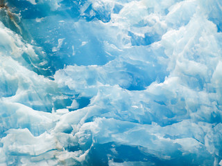 Ice flow of glacier in Tray Arm fjord Alaska.