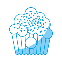 cupcake icon over white background. vector illustration