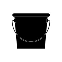 flower pot icon over white background. gardening equipment concept. vector illustration