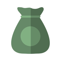 money sack icon over white background. vector illustration