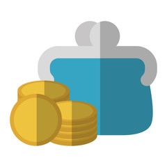 purse icon over white background. vector illustration