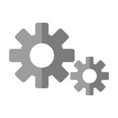 gears wheels icon over white background. vector illustration