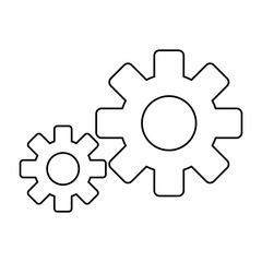 gears wheels icon over white background. vector illustration