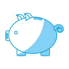 piggy bank icon over white background. vector illustration