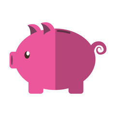 piggy bank icon over white background. vector illustration