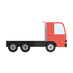 cargo truck icon over white background. vector illustration