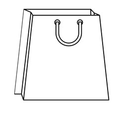 shopping bag icon over white background. vector illustration