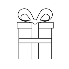 gift box icon over white background. vector illustration