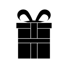 gift box icon over white background. vector illustration