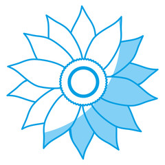 flower icon over white background. vector illustration
