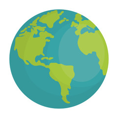 earth planet icon over white background. vector illustration