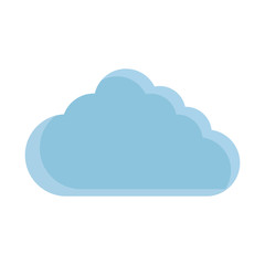 cloud icon over white background. vector illustration