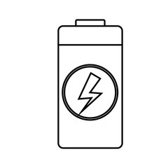 battery icon over white background. vector illustration