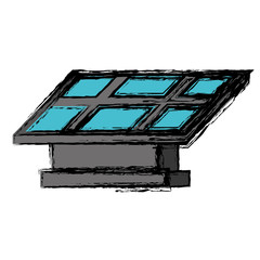 solar panel icon over white background. vector illustration