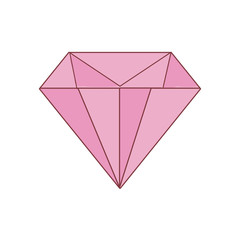 diamond gem icon over white background. vector illustration