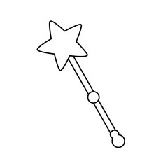 Magic wand icon over white background. vector illustration