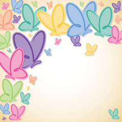 Obraz na płótnie Canvas Soft butterfly background in vector format.