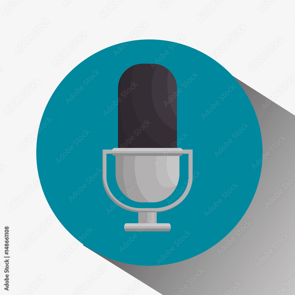 Poster microphone retro design