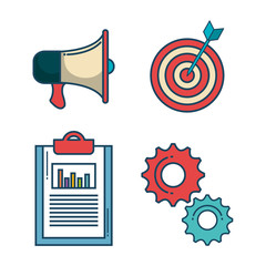 success set flat icons vector illustration design