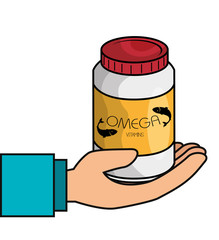 omega 3 product healthy vector illustration design