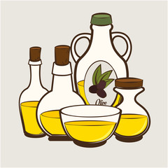 olive oil healthy product vector illustration design