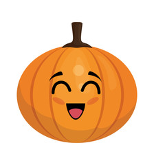 pumpkin vegetables comic character vector illustration design