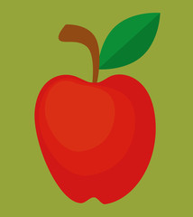 apple fresh and healthy fruit vector illustration design