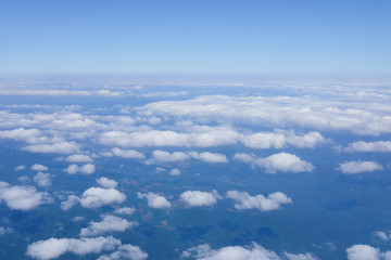 Beautiful cloudscape from sky aerial view