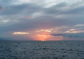 Beautiful sunset off the coast of Maui