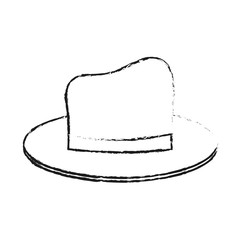 black blurred silhouette cartoon elegant hat with bow lace vector illustration