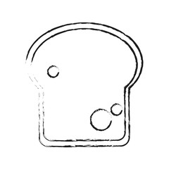 blurred silhouette slice of bread vector illustration