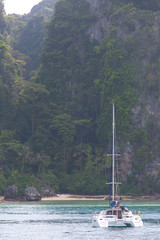 View of the western uninhabited part of the island  Phi Phi Don,Thailand