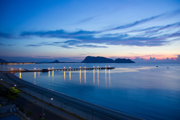 Obraz premium BeautifulSea and Sky at Ao Prachuab, Prachuap Khiri Khan South of Thailand 